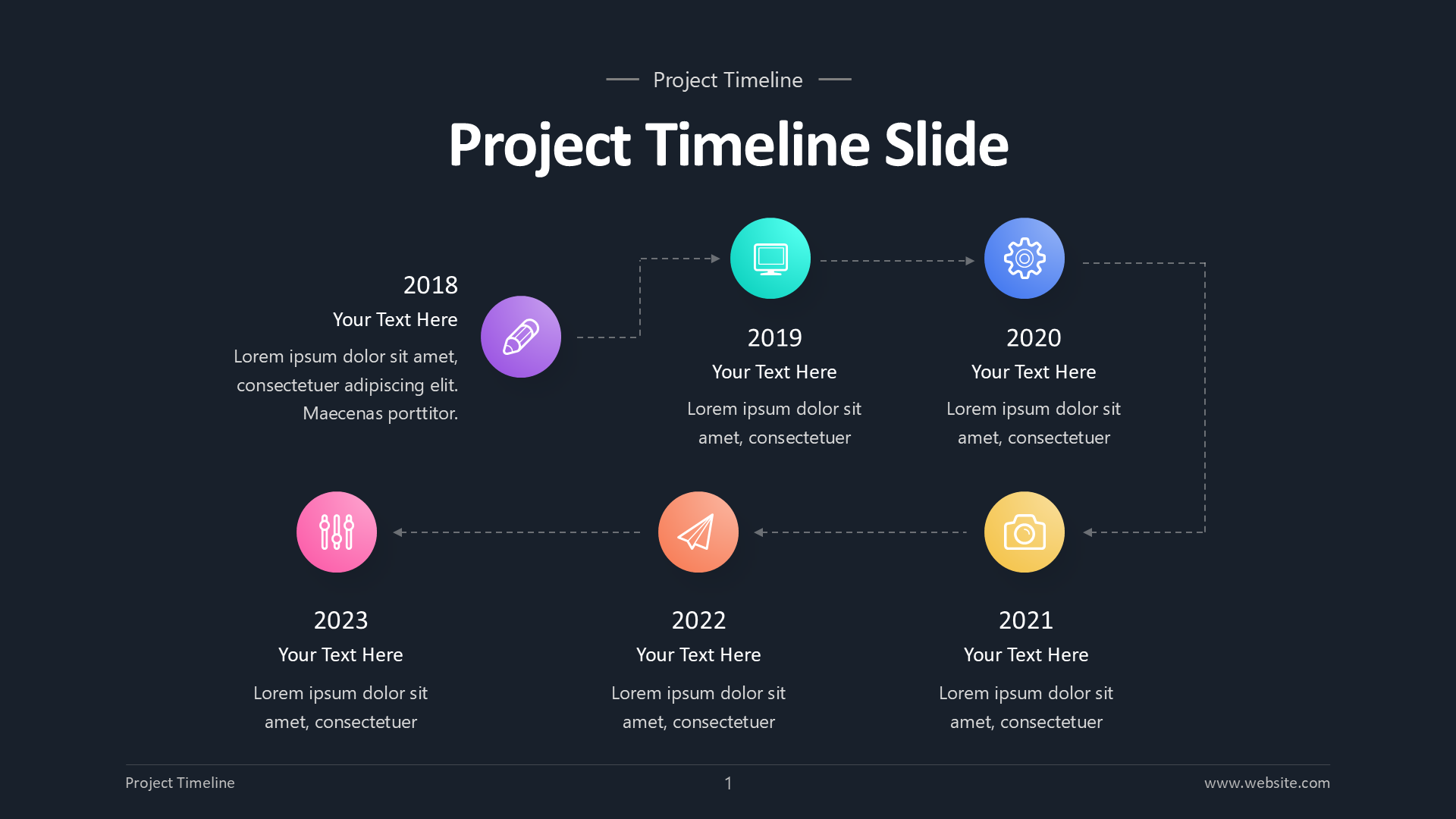 Timeline V1 Dark slide 1